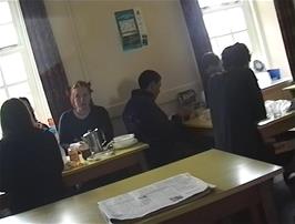 Breakfast at Elmscott youth hostel